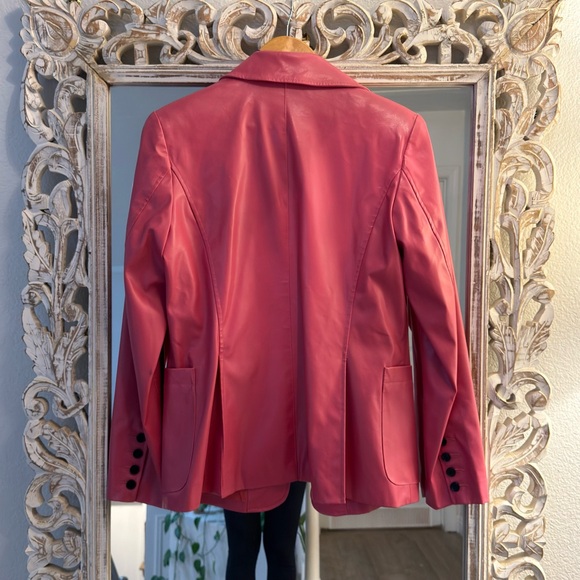 vintage pink pleather blazer - Picture 6 of 8